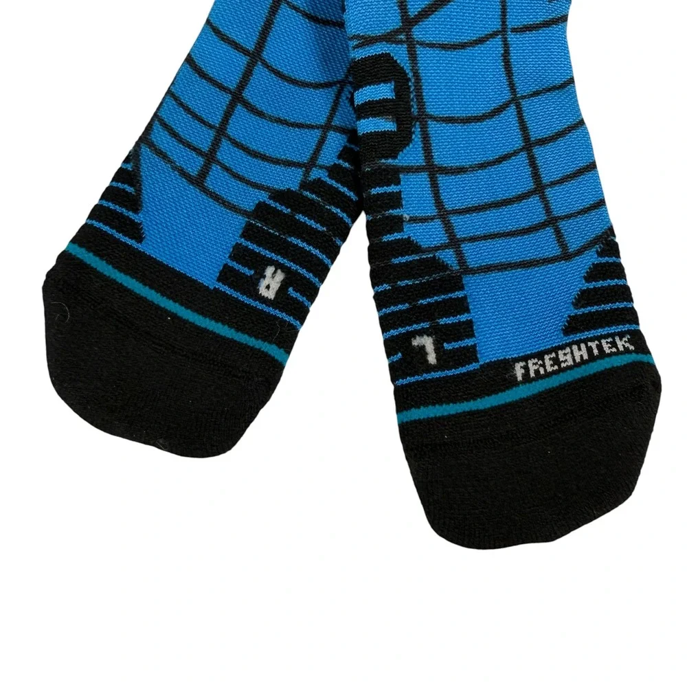 Stance Marvel Spiderman Performance Crew Socks Blue FreshTek Infiknit Large NEW